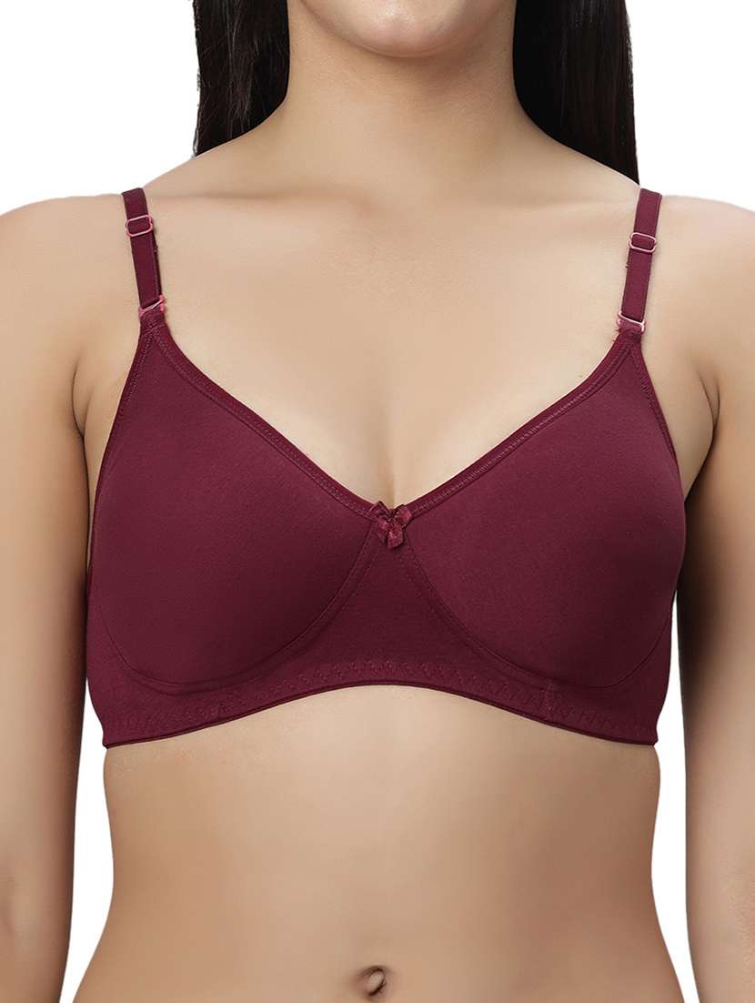 women solid cotton t-shirt bra - 21695850 -  Standard Image - 3