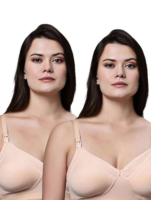 women pack of 2 solid non padded t-shirt bra - 21695858 - Standard Image - 0