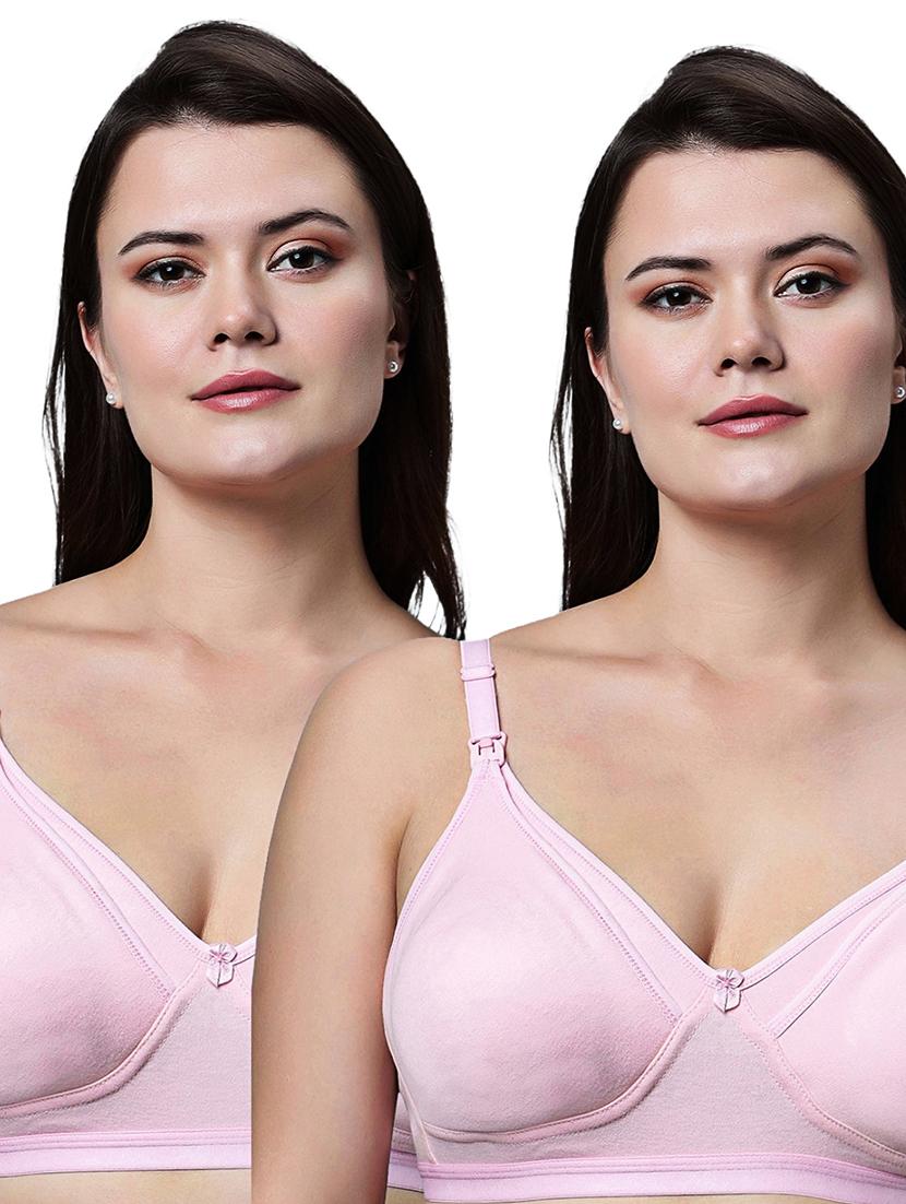 women pack of 2 solid non padded t-shirt bra