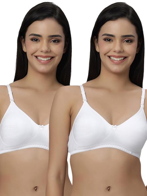 women pack of 2 solid t-shirt bra - 21695861 -  Standard Image - 0