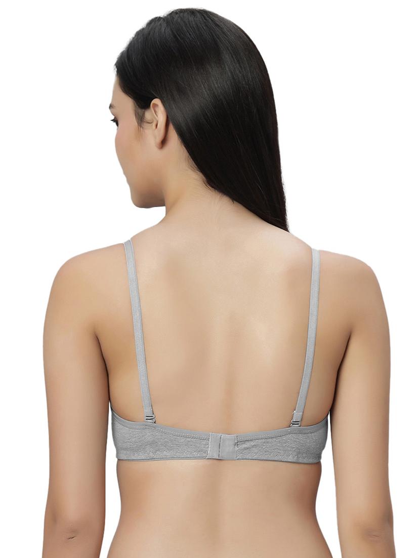 women pack of 2 solid cotton t-shirt bra - 21695862 - Standard Image - 3