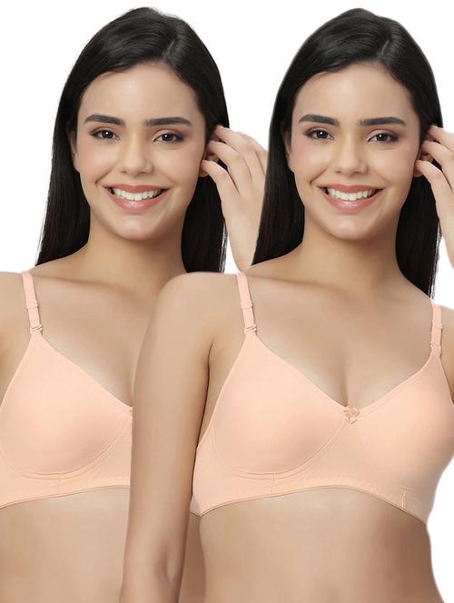women pack of 2 solid t-shirt bra - 21695866 - Standard Image - 0