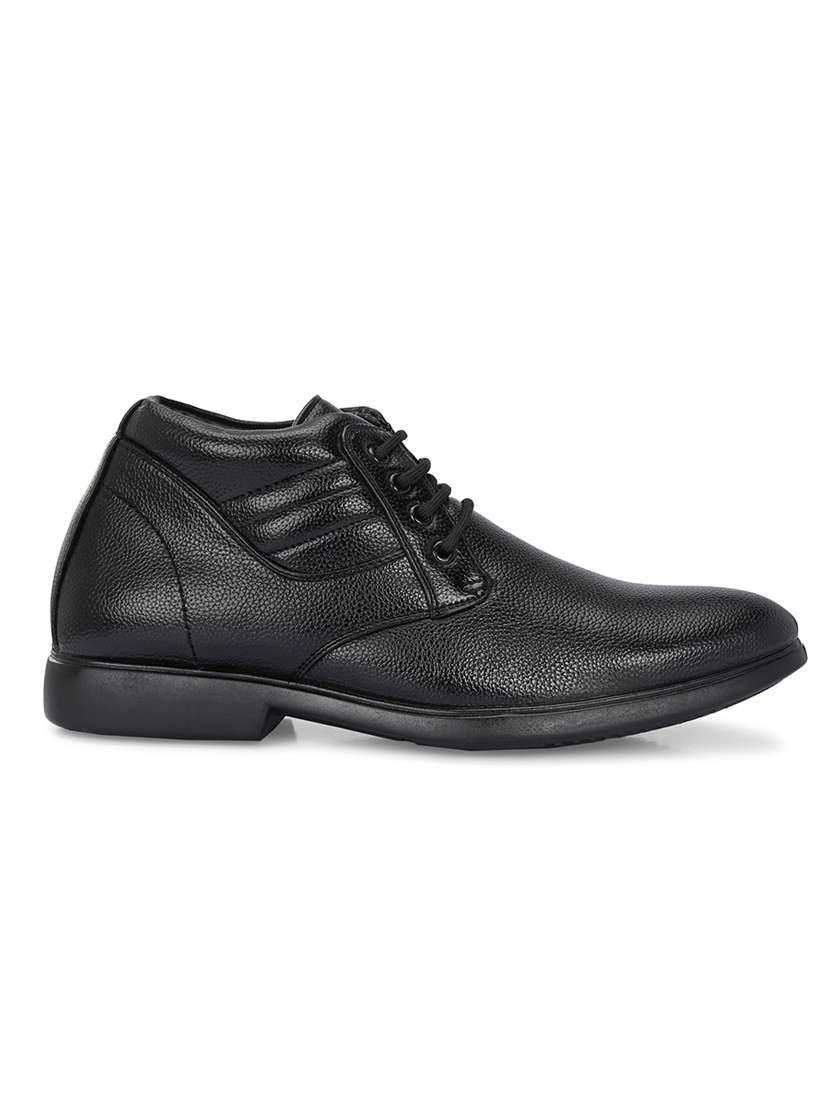 black synthetic lace up boots - 21695876 -  Standard Image - 3