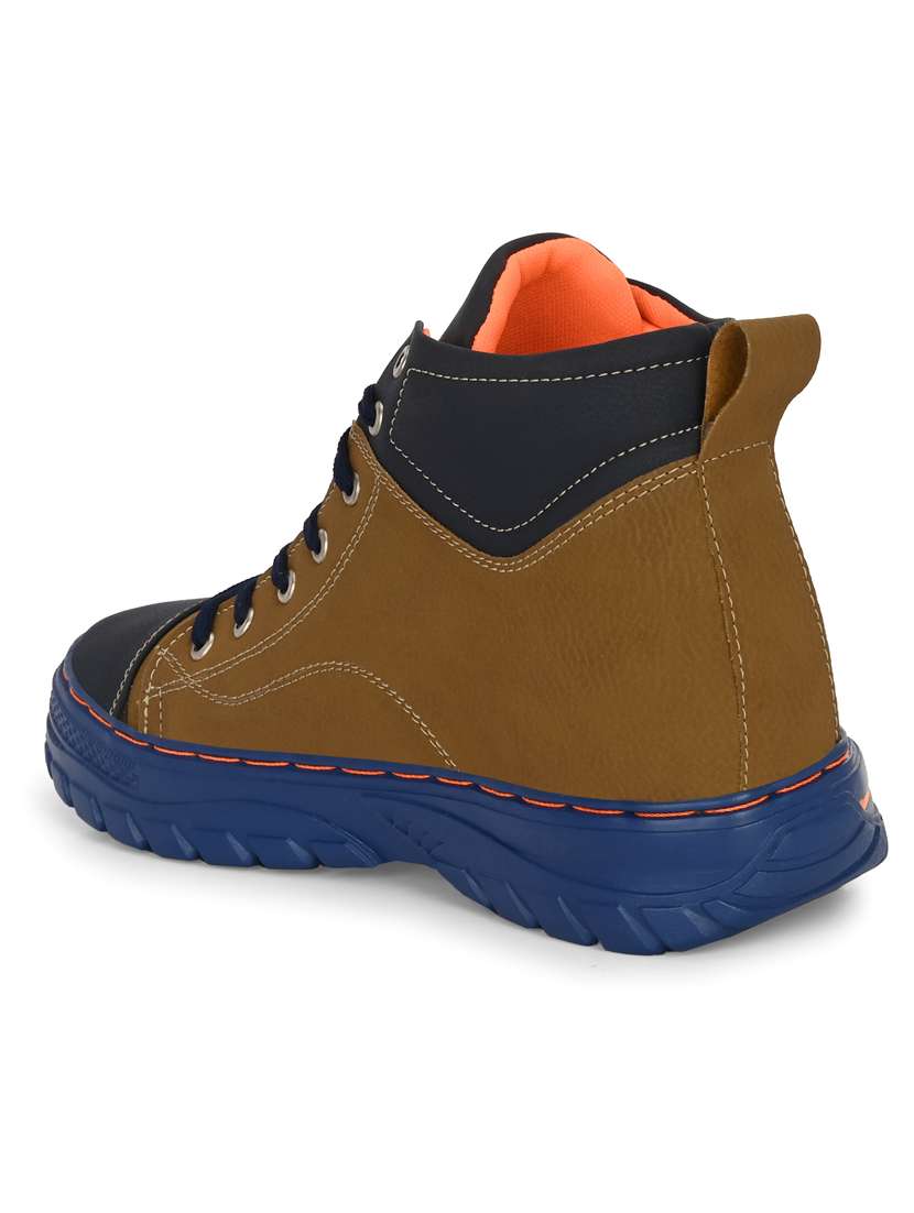 men tan lace up boot - 21695972 -  Standard Image - 3