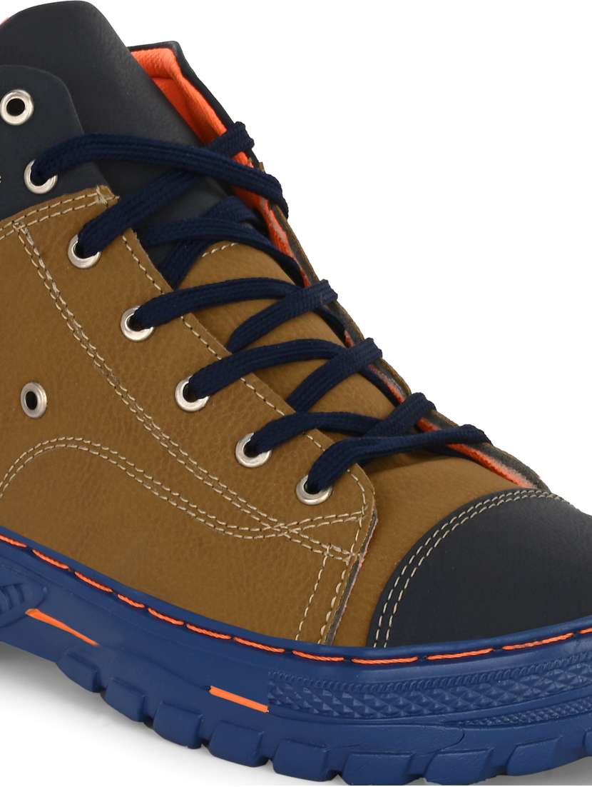 men tan lace up boot - 21695972 -  Standard Image - 5