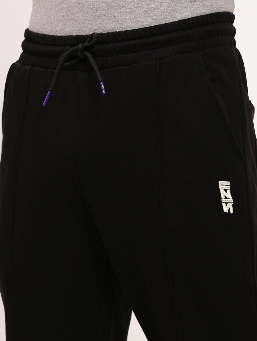 men black solid mid rise jogger - 21695994 - Standard Image - 5