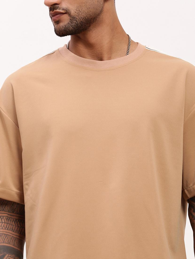 men solid t-shirt & short co-ords set - 21695996 - Standard Image - 5