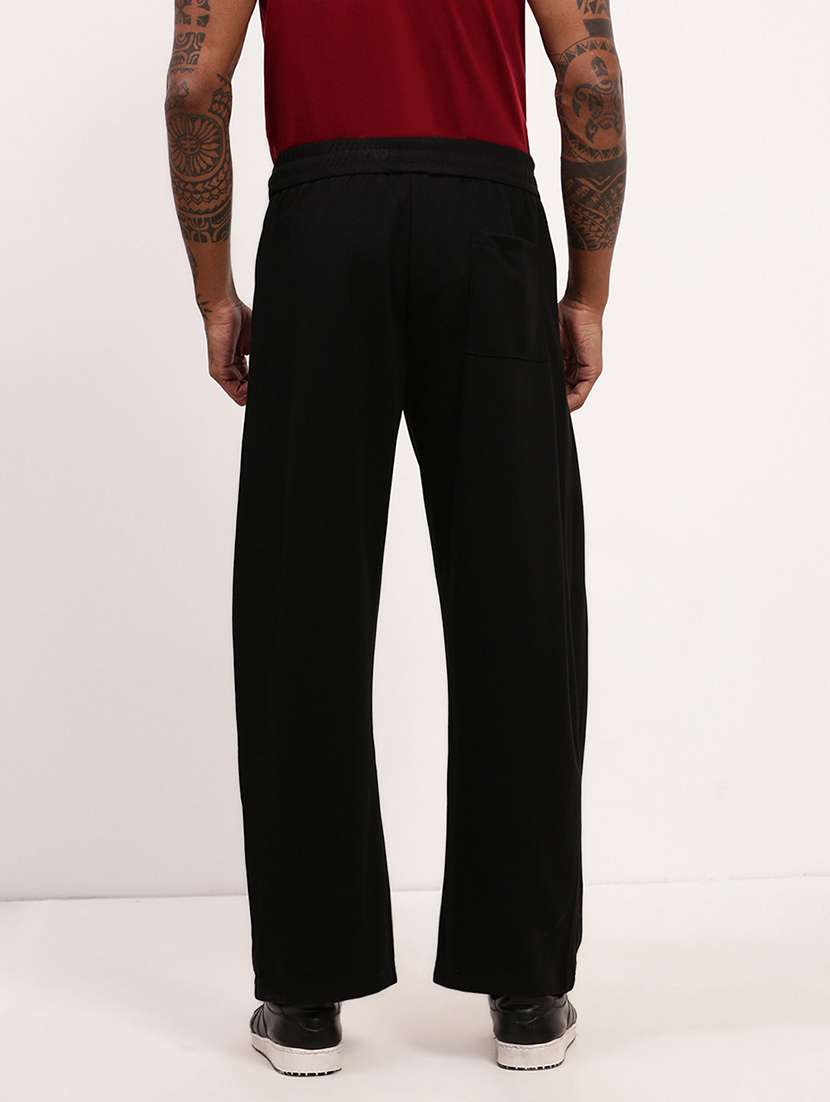 men solid regular fit full length track pants - 21696006 -  Standard Image - 3