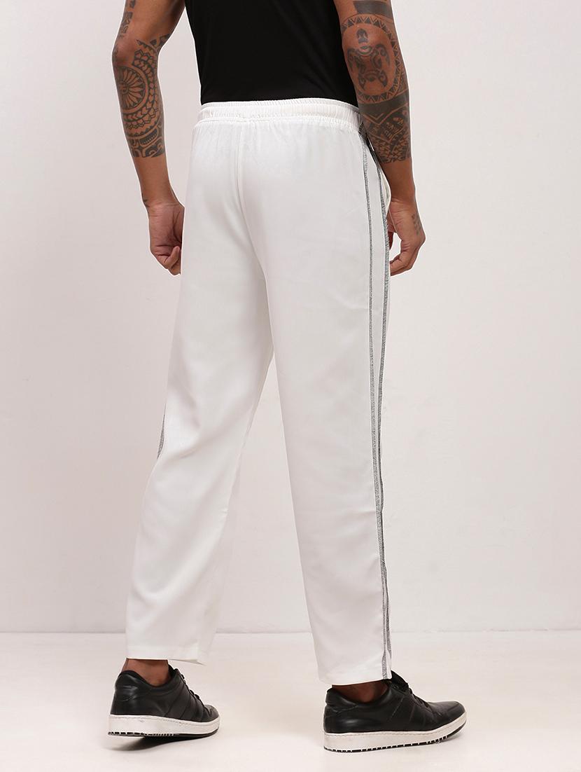 men solid regular fit full length track pants - 21696012 - Standard Image - 3