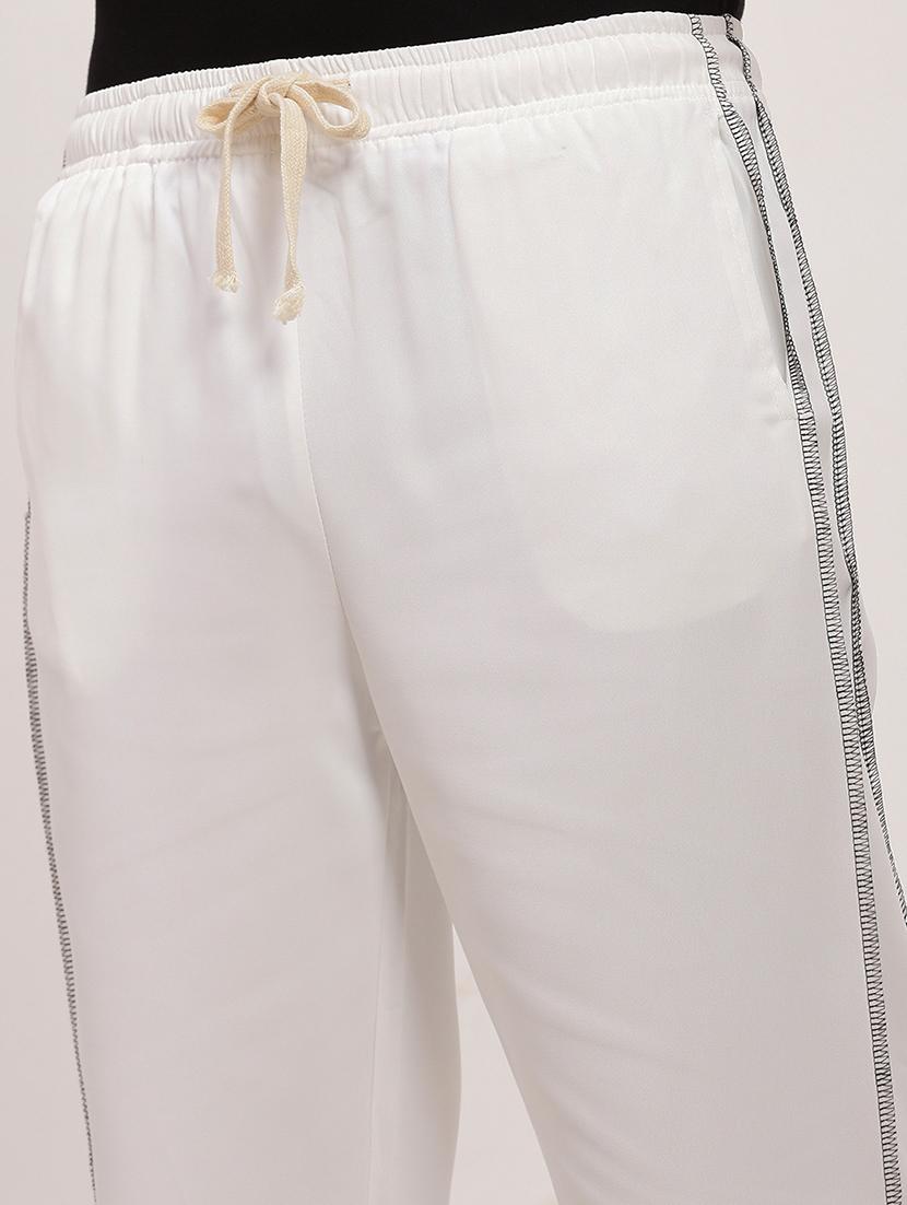 men solid regular fit full length track pants - 21696012 - Standard Image - 5