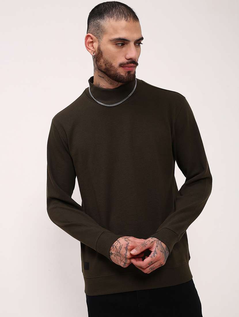 men self design long sleeve pullover