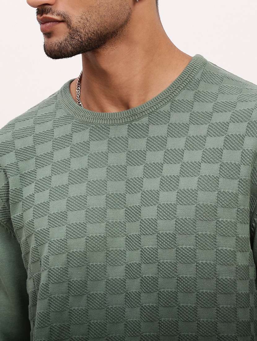men green ombre long sleeve pullover - 21696051 -  Standard Image - 5