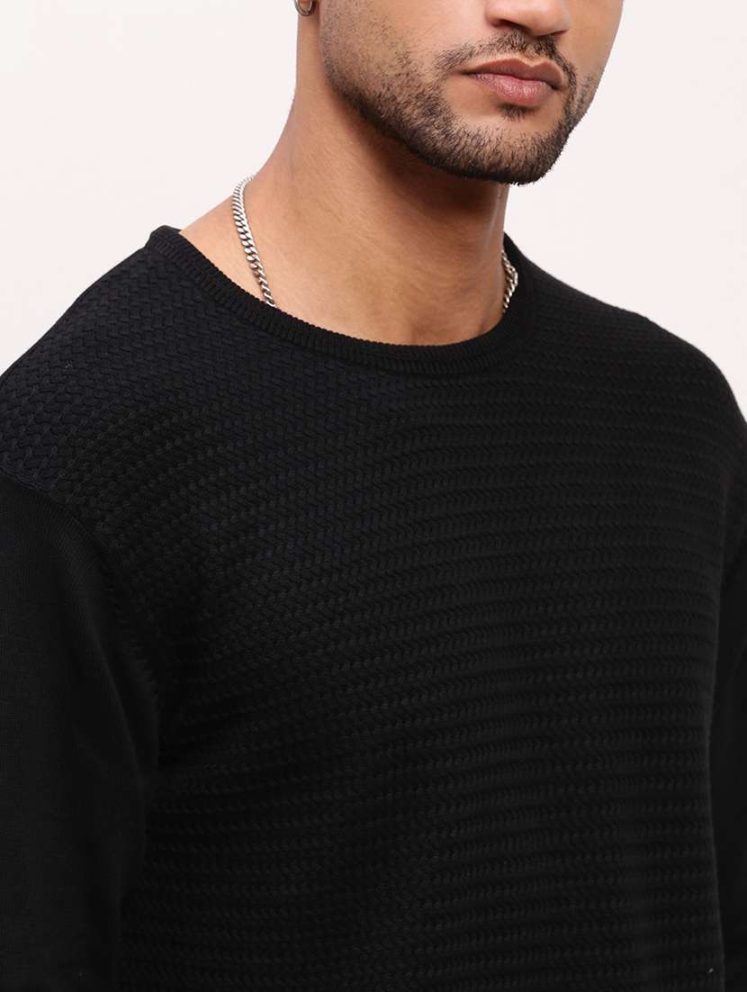 men black ombre long sleeve pullover - 21696054 -  Standard Image - 5