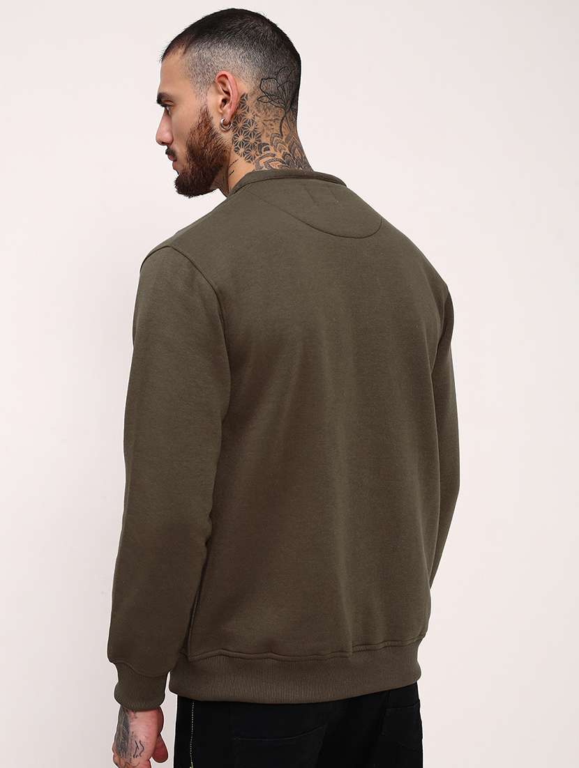 men solid front-open long sleeve sweatshirts - 21696058 - Standard Image - 3
