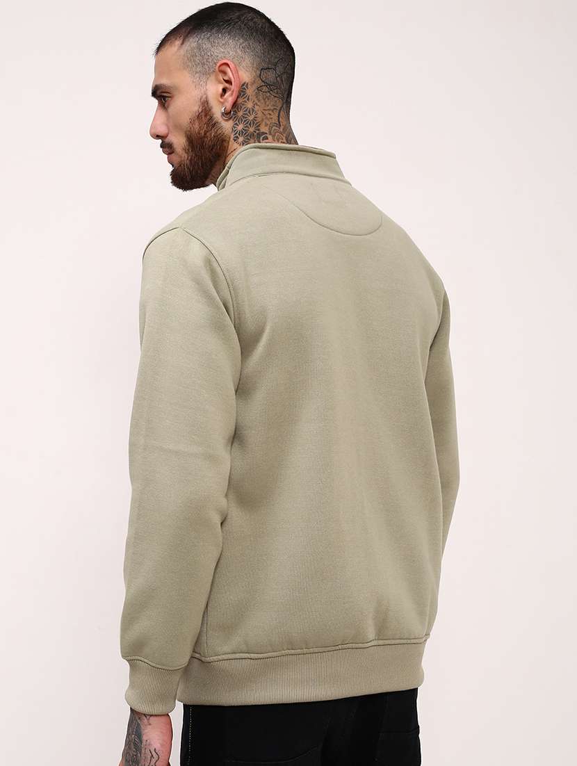 men solid front-open long sleeve sweatshirts - 21696060 - Standard Image - 3