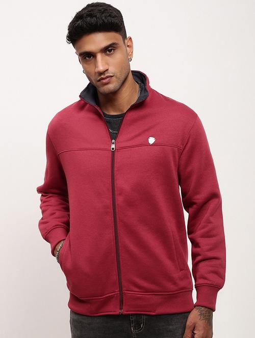 men solid front-open long sleeve sweatshirts - 21696061 - Standard Image - 0