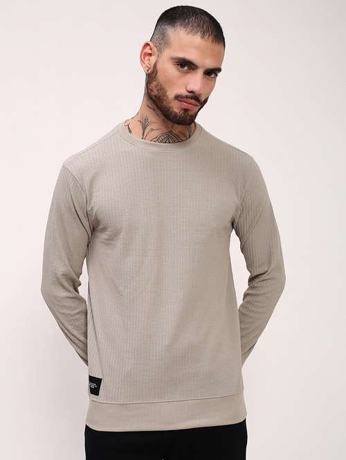 men solid long sleeve sweatshirt - 21696062 -  Standard Image - 0