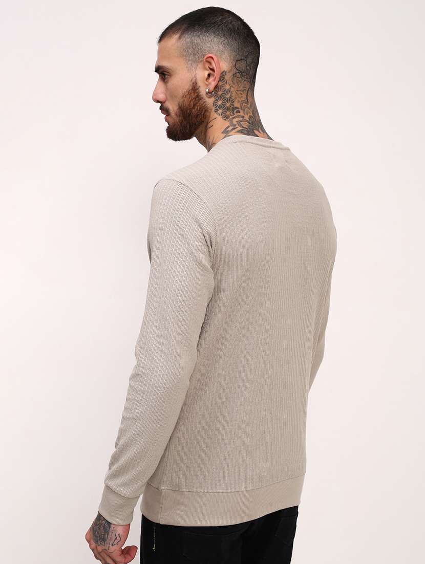 men solid long sleeve sweatshirt - 21696062 -  Standard Image - 3
