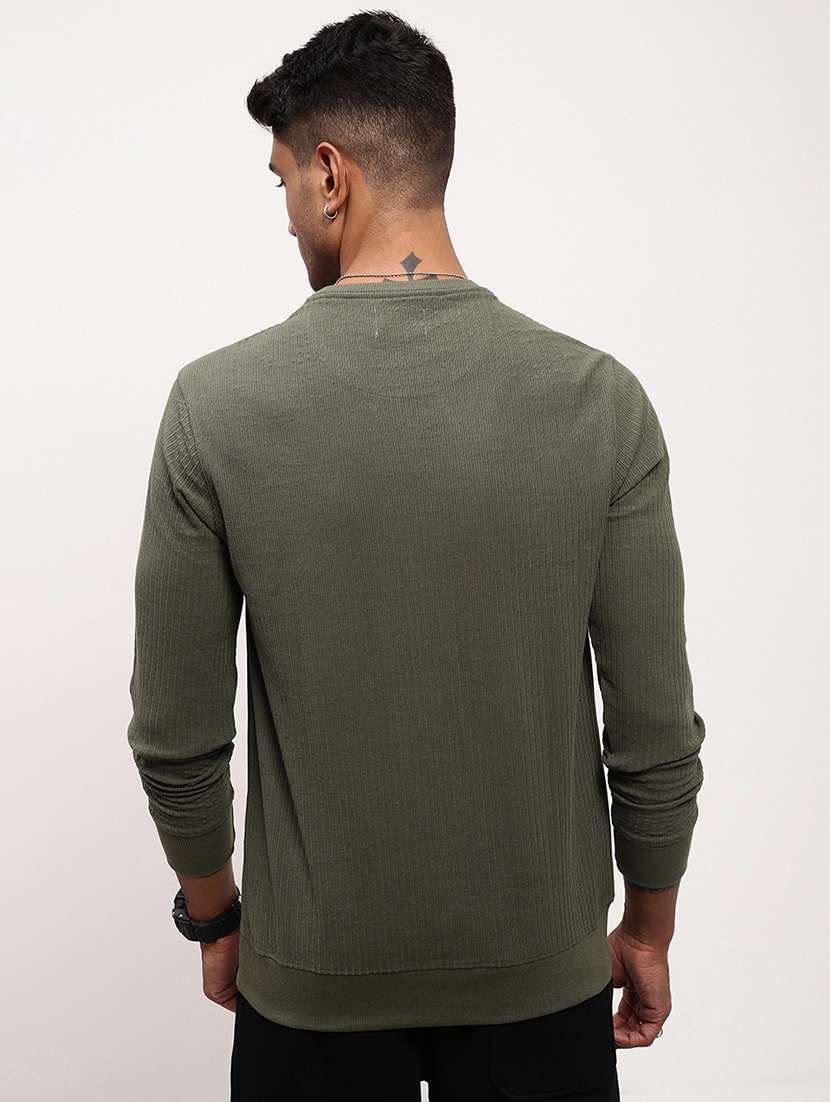 men solid long sleeve sweatshirt - 21696066 -  Standard Image - 3