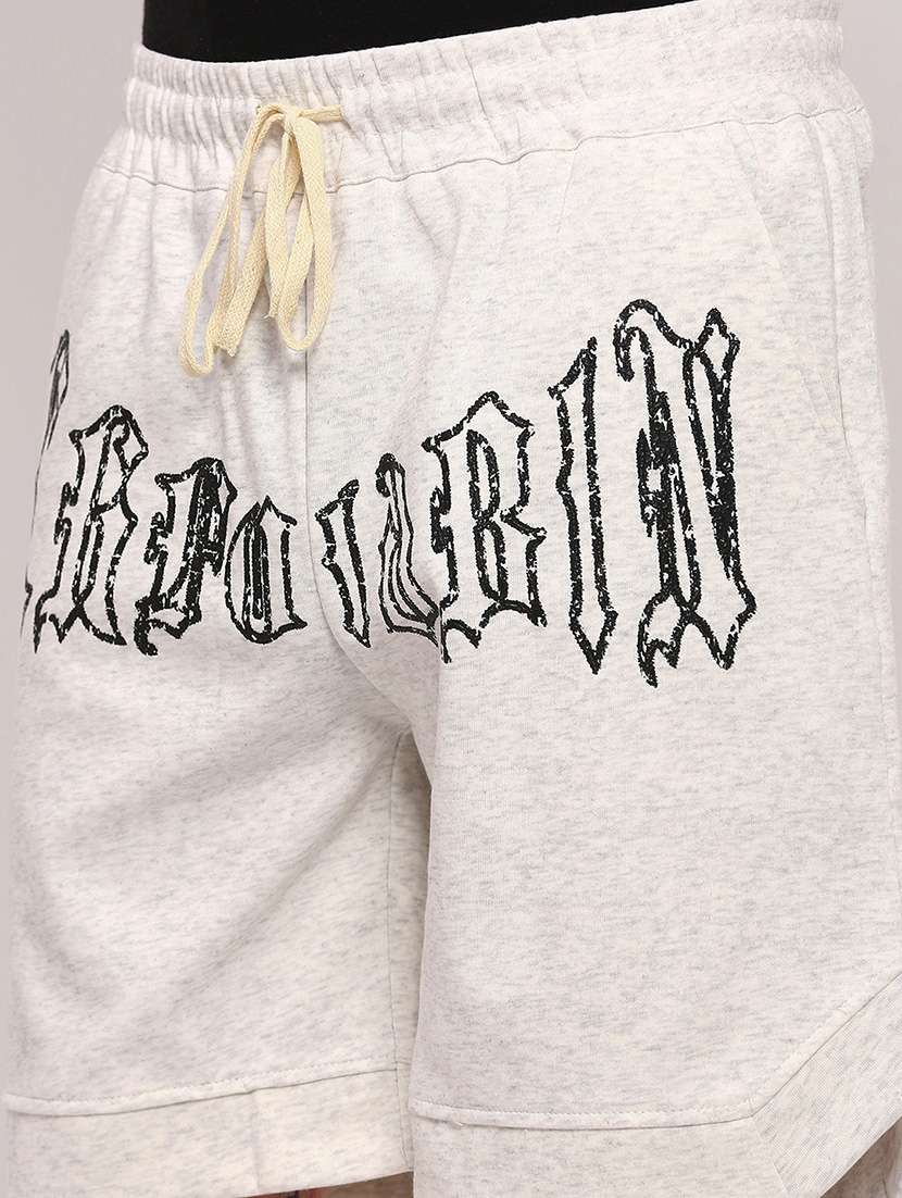 men typographic mid rise regular fit shorts - 21696070 -  Standard Image - 5