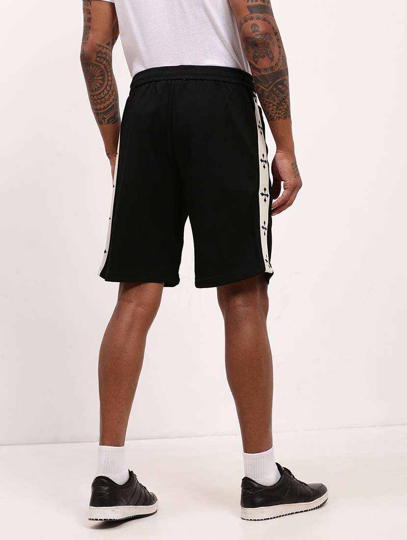 men side taped mid rise regular fit shorts - 21696079 -  Standard Image - 3