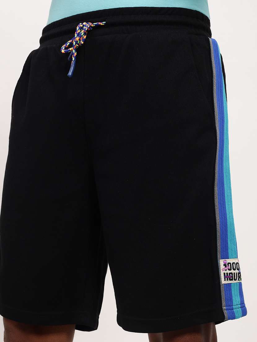 men side taped mid rise regular fit shorts - 21696089 - Standard Image - 5