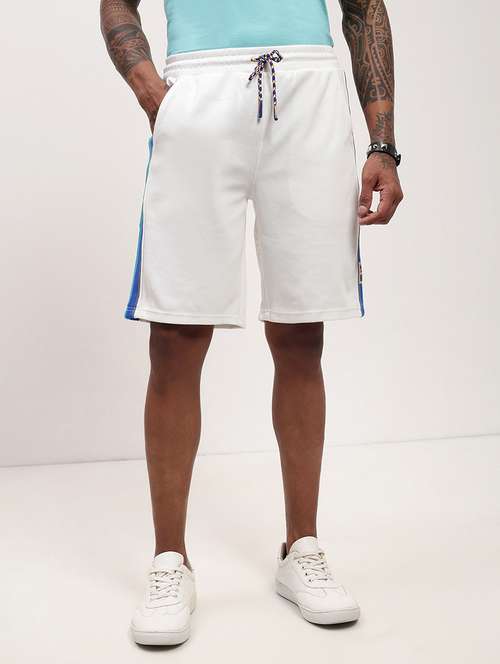 men side taped mid rise regular fit shorts - 21696091 -  Standard Image - 0