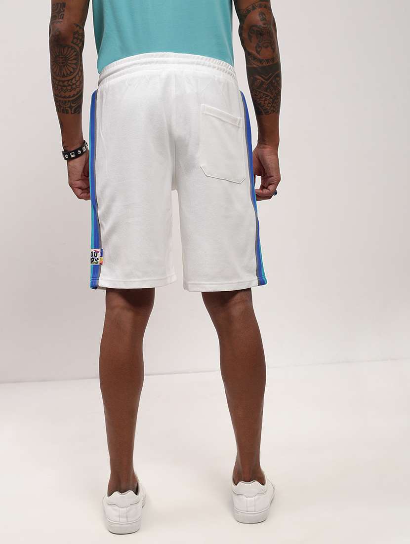 men side taped mid rise regular fit shorts - 21696091 -  Standard Image - 3