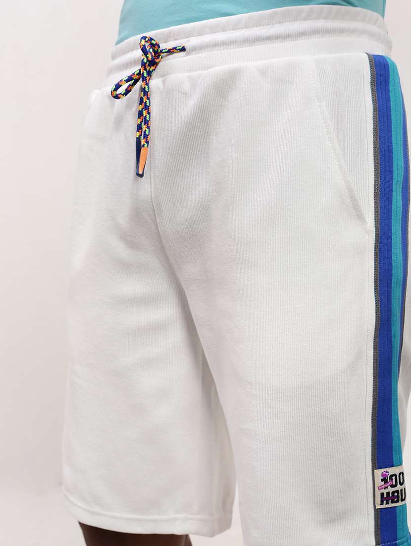 men side taped mid rise regular fit shorts - 21696091 -  Standard Image - 5