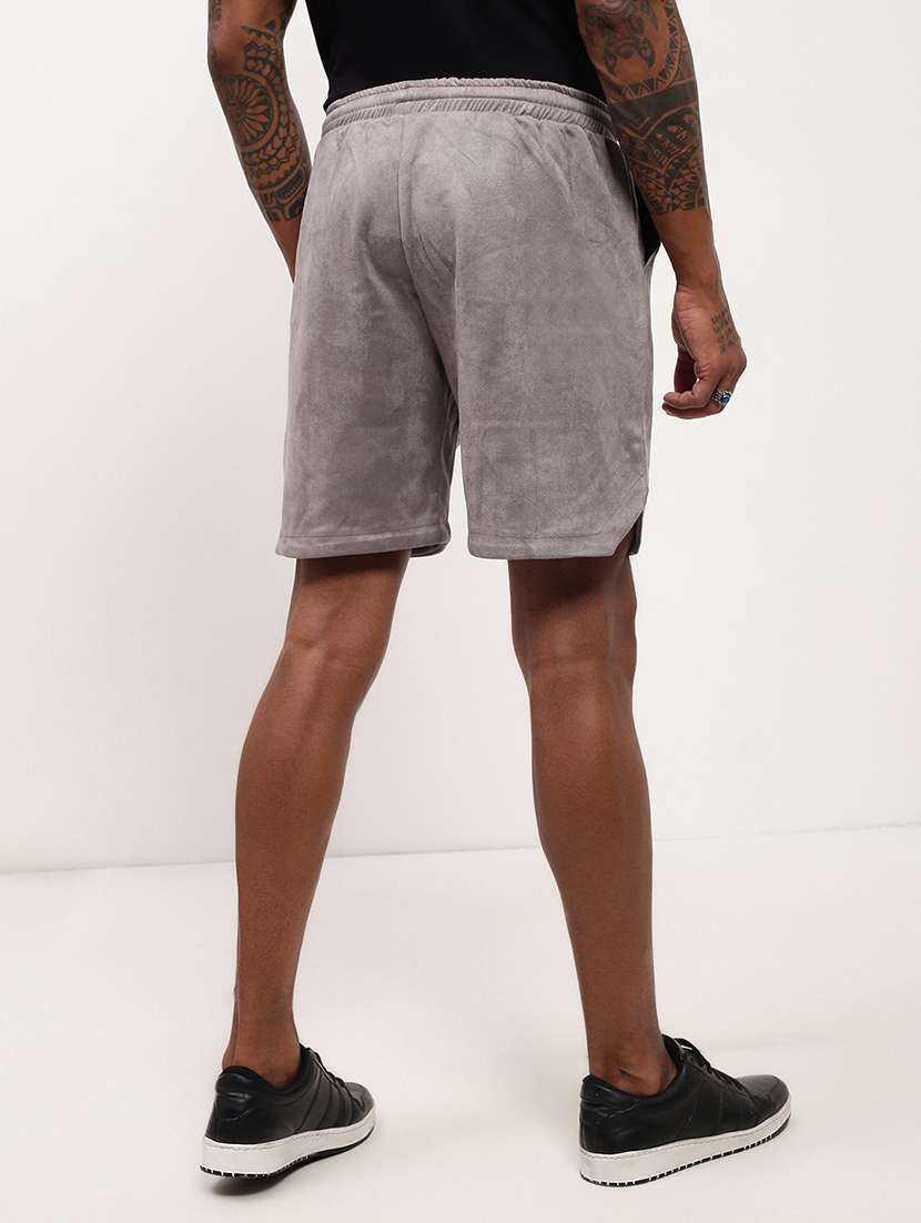 men solid mid rise regular fit shorts - 21696096 -  Standard Image - 3