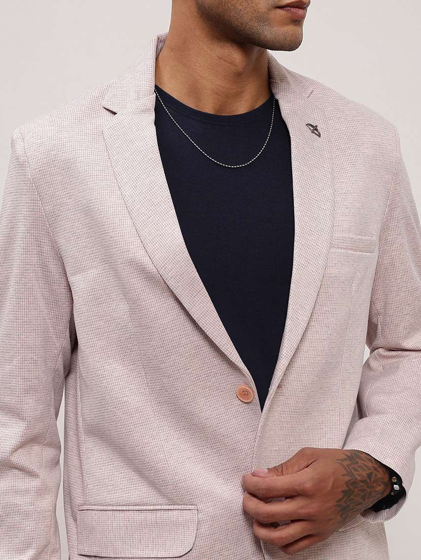 men solid single breasted casual blazer - 21696102 -  Standard Image - 5