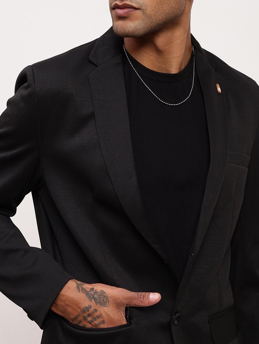 men solid single breasted casual blazer - 21696123 - Standard Image - 5