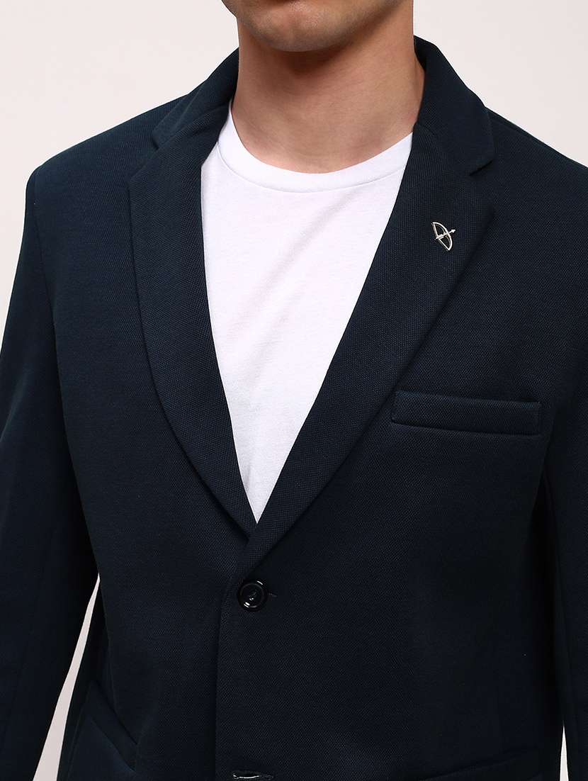 Men Solid Single Breasted Casual Blazer - 21696131 -  Standard Image - 5