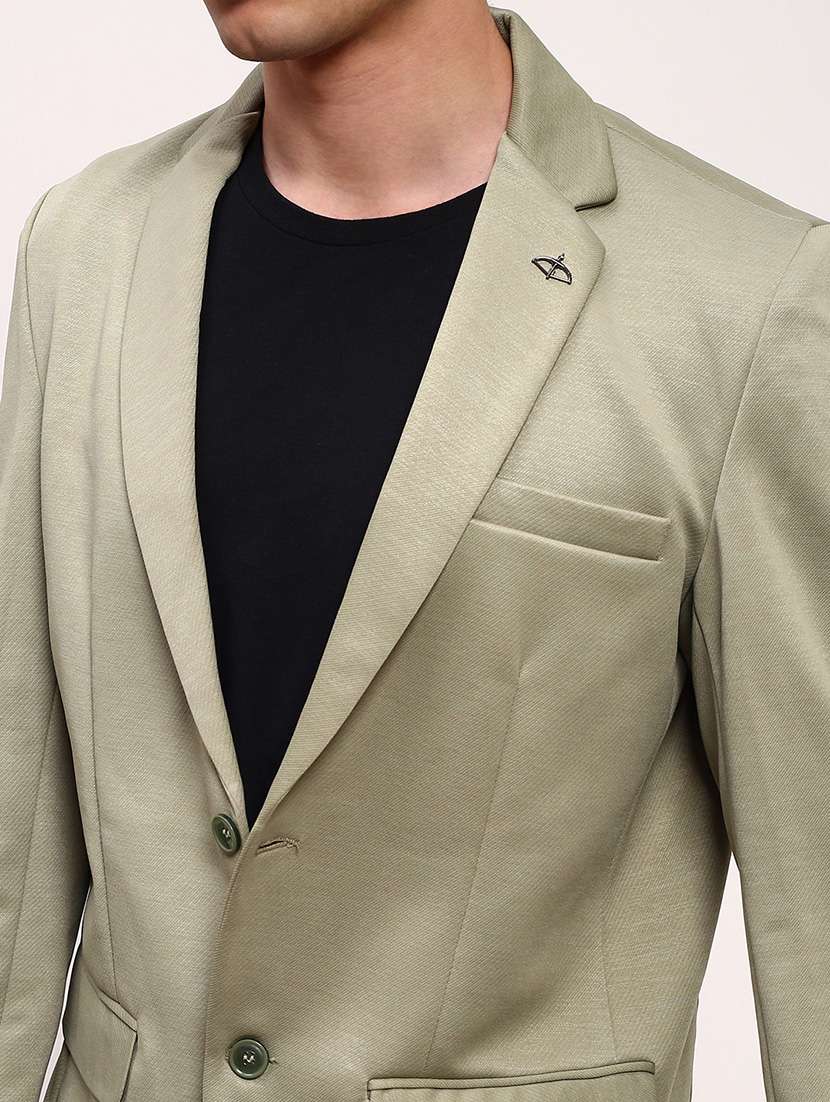 men solid single breasted casual blazer - 21696132 -  Standard Image - 5