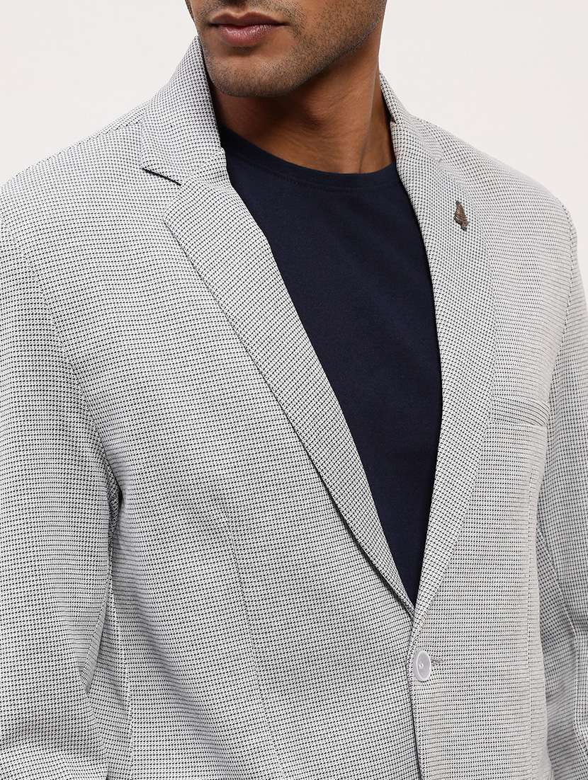 men solid single breasted casual blazer - 21696135 -  Standard Image - 5