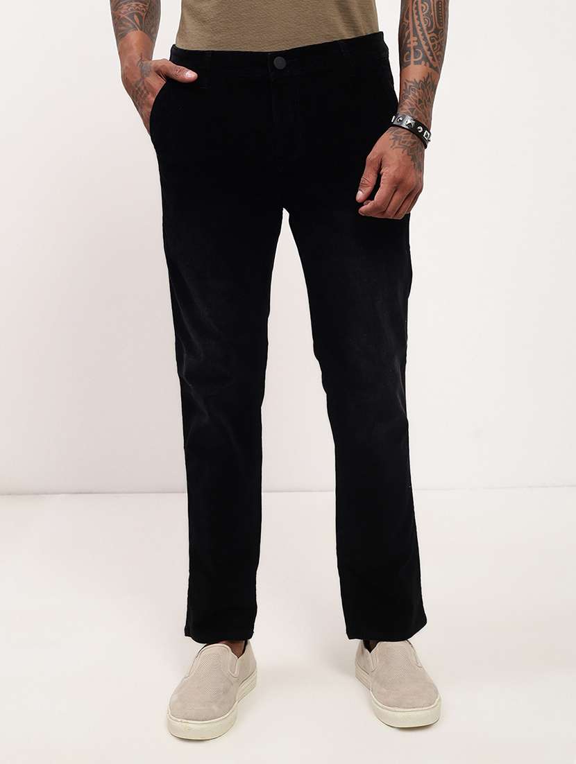 men black low rise full length jean