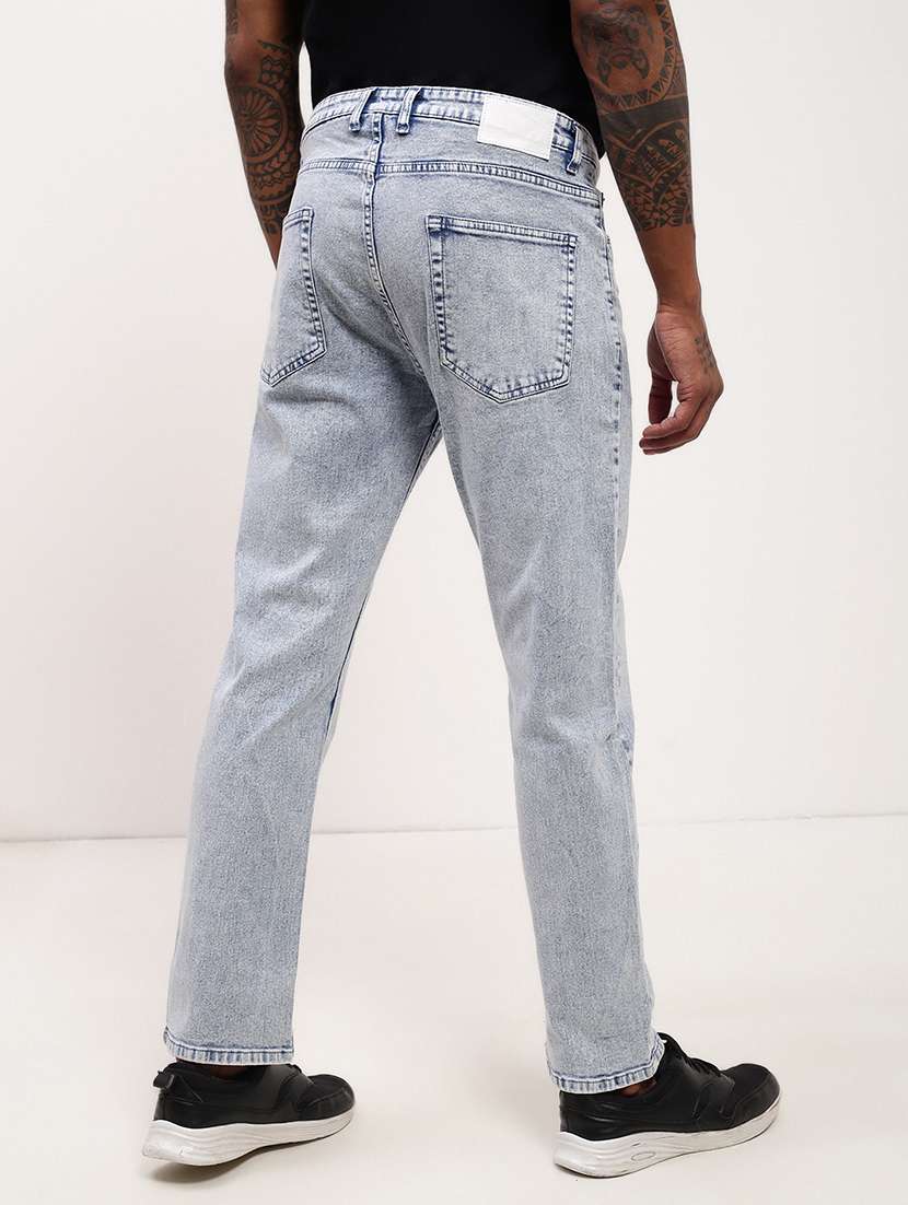 men light blue low rise full length jean - 21696176 -  Standard Image - 3