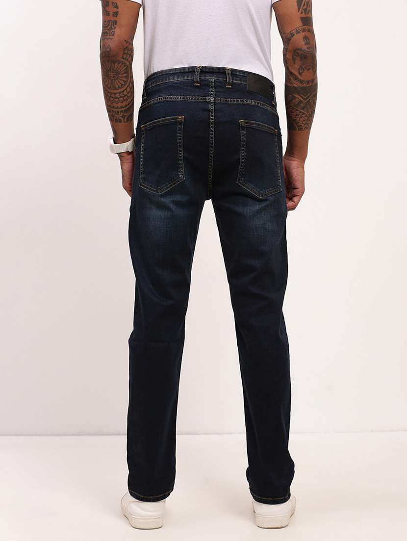men navy blue low rise full length jean - 21696179 -  Standard Image - 3