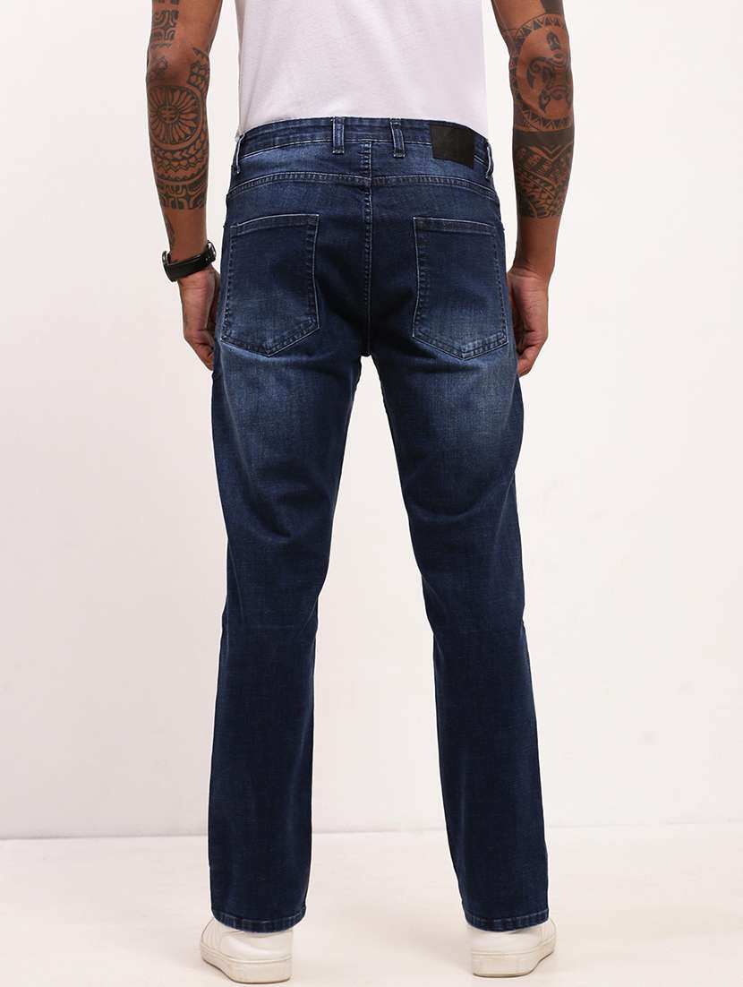 men navy blue low rise full length jean - 21696188 -  Standard Image - 3