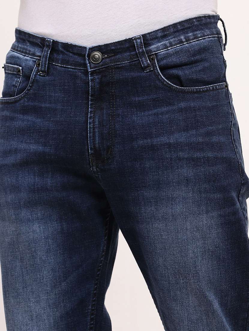 men navy blue low rise full length jean - 21696188 -  Standard Image - 5