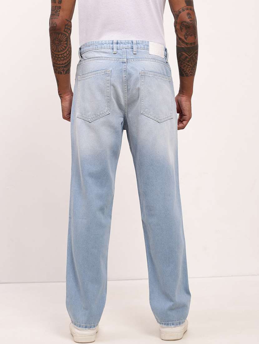 Men Light Blue Low Rise Full Length Jean - 21696190 -  Standard Image - 3