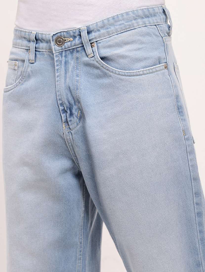 Men Light Blue Low Rise Full Length Jean - 21696190 -  Standard Image - 5