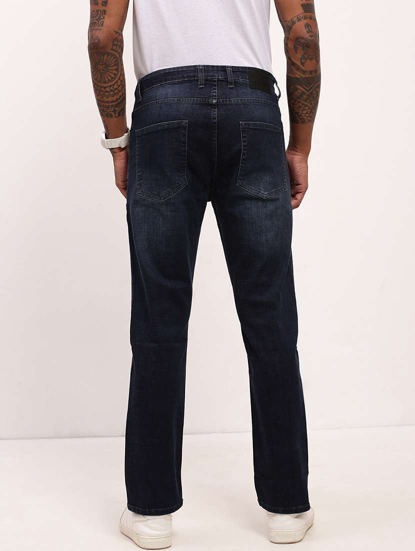 men navy blue low rise full length jean - 21696197 -  Standard Image - 3