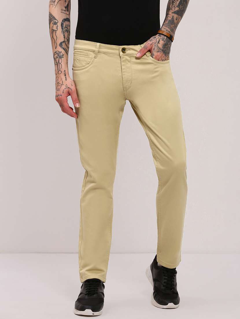 men khaki low rise full length jean - 21696203 - Zoom Image - 0