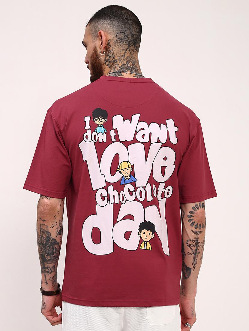 men front & back print round neck oversized t-shirt - 21696217 - Standard Image - 3