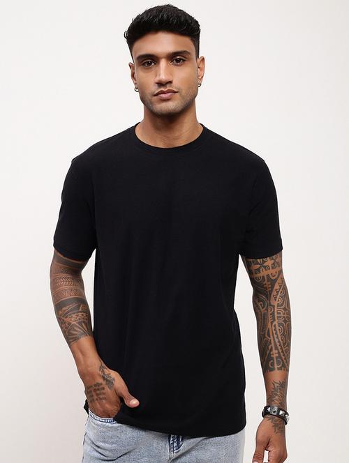men solid short sleeve slim fit t-shirt - 21696218 - Standard Image - 0