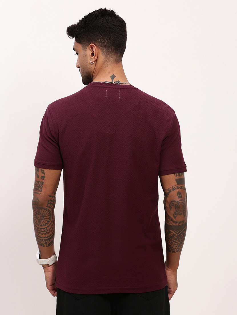 men solid short sleeve slim fit t-shirt - 21696219 -  Standard Image - 3