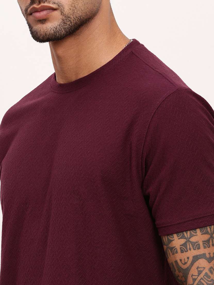men solid short sleeve slim fit t-shirt - 21696219 -  Standard Image - 5