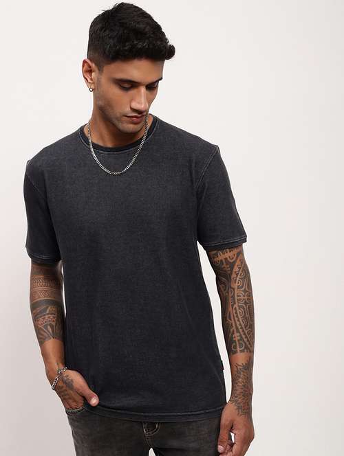 men solid short sleeve slim fit t-shirt - 21696222 - Standard Image - 0