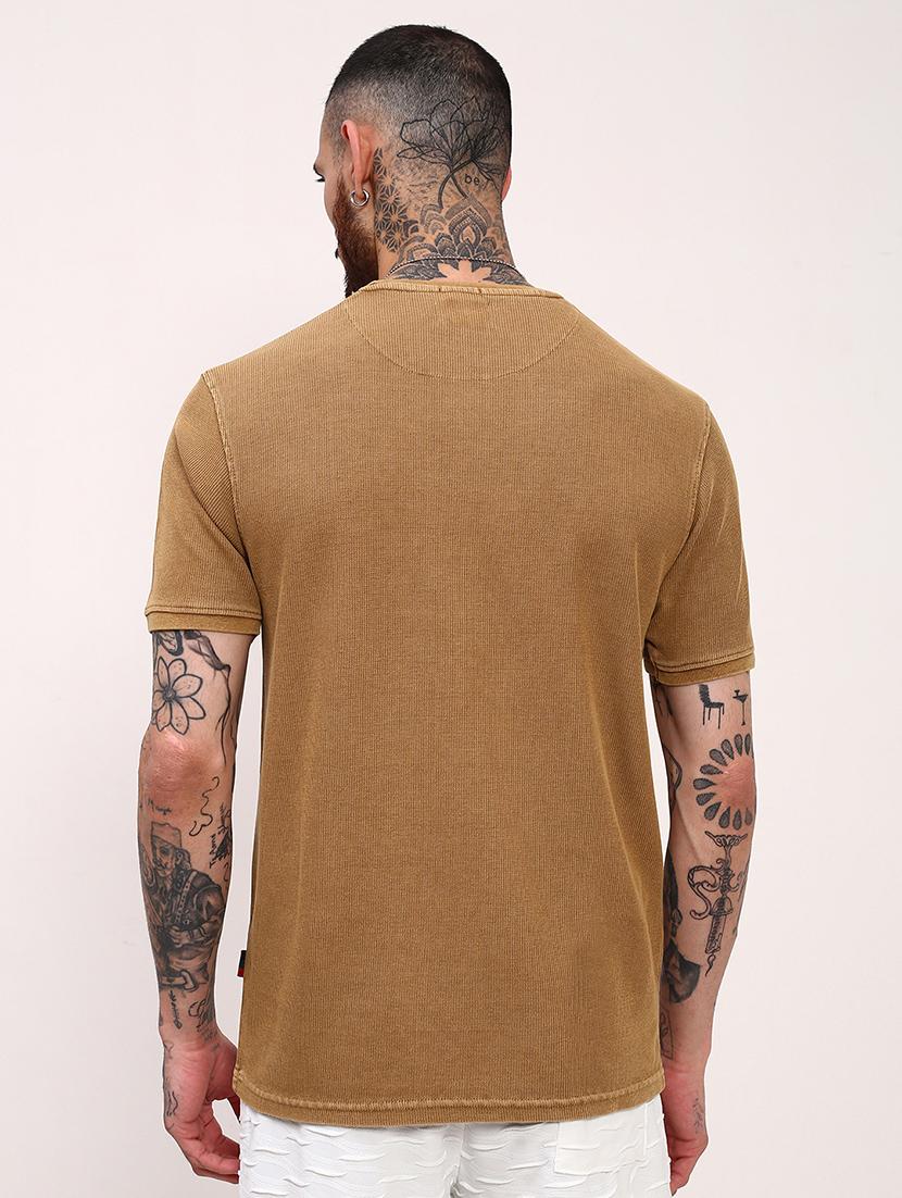 men solid short sleeve slim fit t-shirt - 21696224 - Standard Image - 3